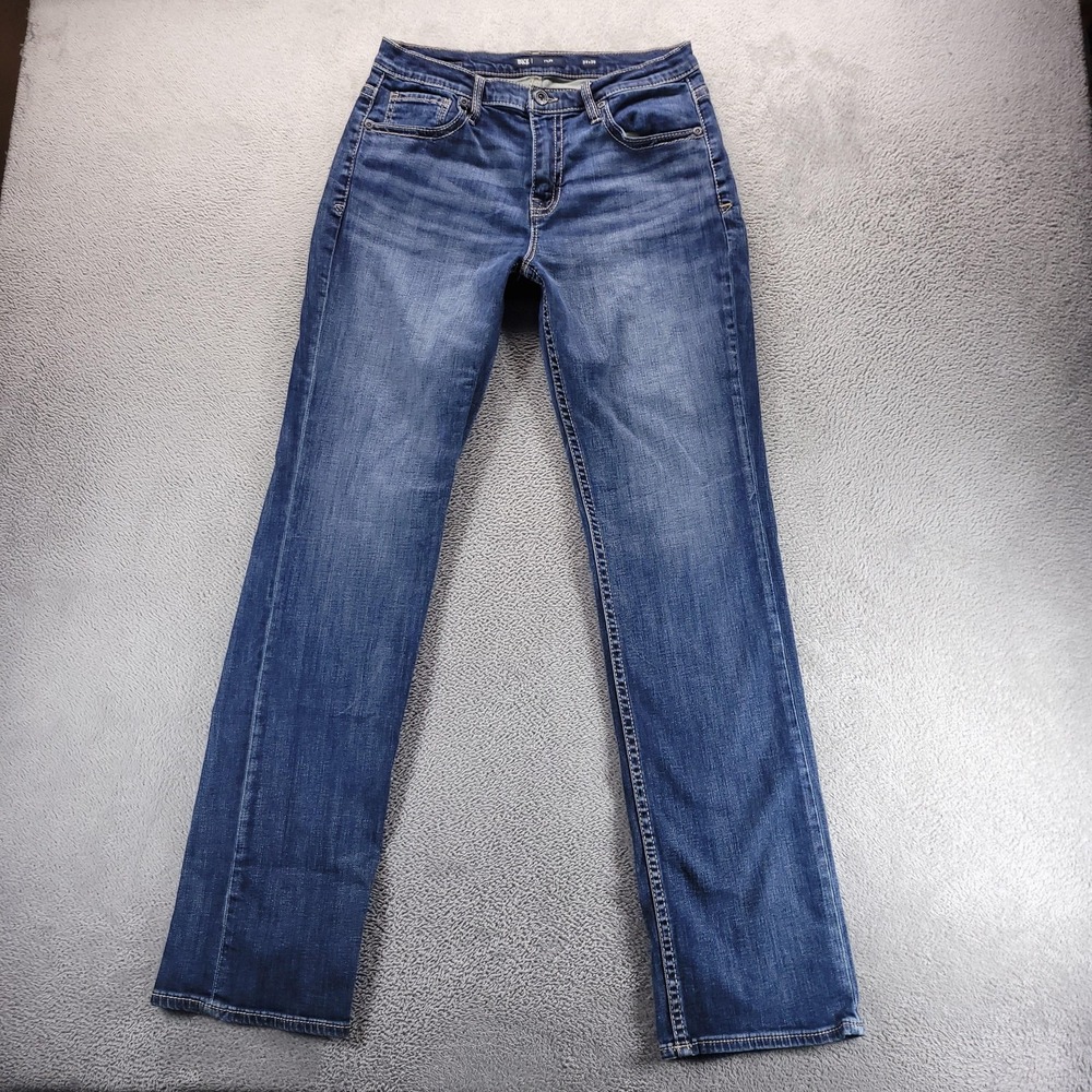 BKE Tyler Jeans Mens 34x36 Blue Relaxed Straight Dark Wash Stretch Comfort